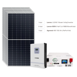Elçi Solar 6.2 KW Bağ Evi Solar BAŞLANGIÇ 1 Lityum Paket 3600W Güneş Enerji Sistemi